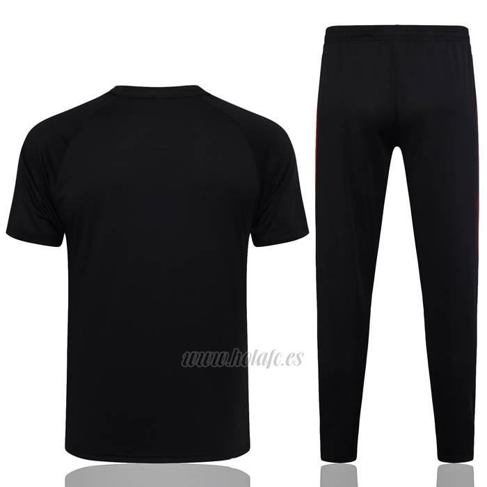 Chandal del AC Milan Manga Corta 2023-2024 Rojo y Negro